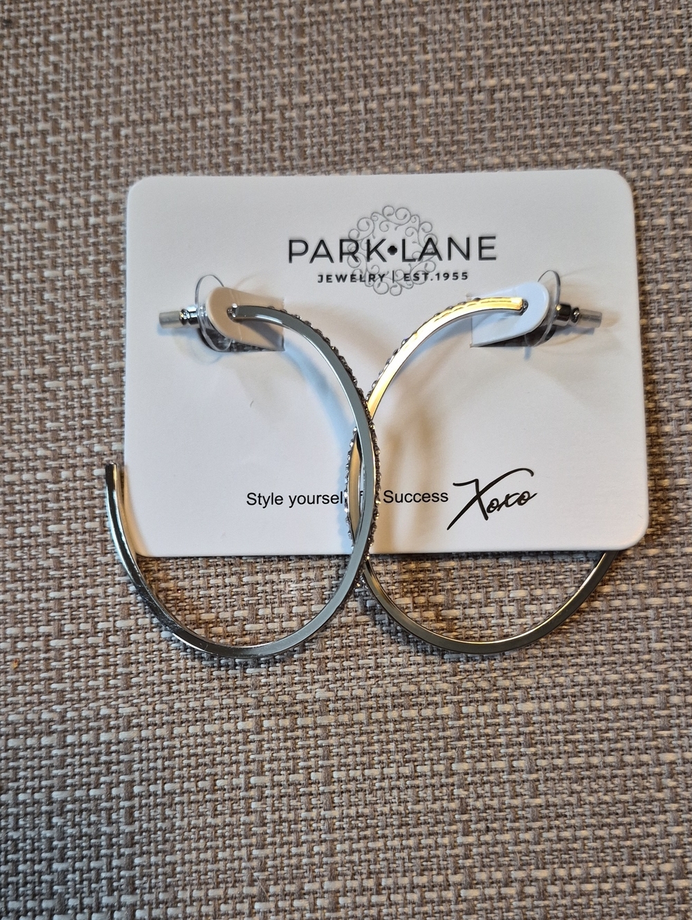 Park Lane Silver Tone Open Hoop Earrings